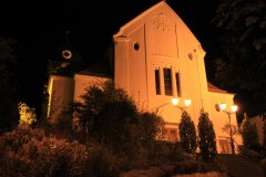 Lichtverschmutzung bei der katholischen Kirche  in Leimen